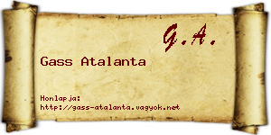 Gass Atalanta névjegykártya